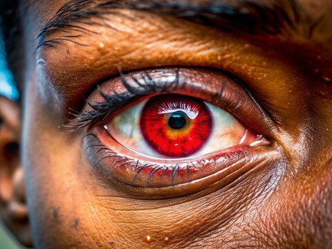 Sickle Cell Anemia Hyphema: Red Eye Bleeding & Pain - Medical Documentary Photography