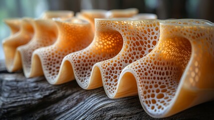 Close-up of a bio-degradable tech product, sustainable materials, eco-friendly technology