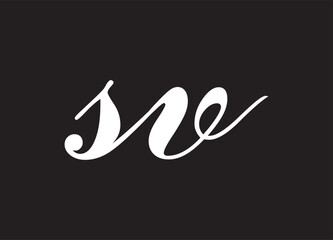 SV letter logo and initial logo design