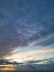 Sunset Sky and Rain Clouds over Luton City of England UK