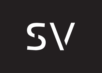SV letter logo and initial logo design
