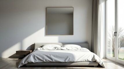 Serene Bedroom Interior Design with Minimalist Decor and Natural Light