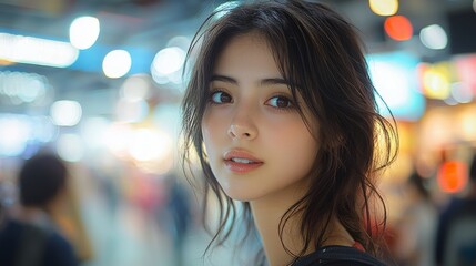 Gamers attending a gaming convention, lively environment, passionate fans, diverse crowd, energetic, bright lights