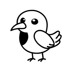 bird cartoon isolated