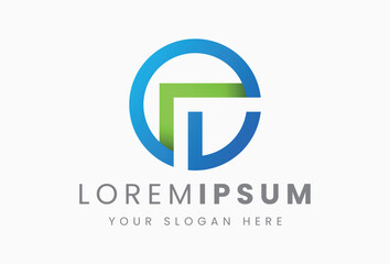 Abstract Circular logo. Intersection Shape Logotype Concept. Intersected Circle Line for brand, Company, Corporate, Identity