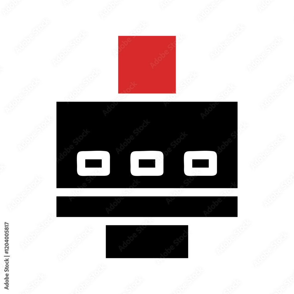 Poster abstract representation featuring geometric shapes with distinctive colors distribution