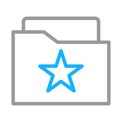 Folder with star icon. Concept of favorite, bookmark, and important.
