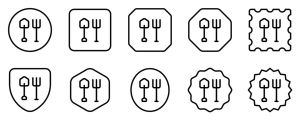 Editable shovel and rake vector icon. Farming, gardening, tools. Part of a big icon set family. Perfect for web and app interfaces, presentations, infographics, etc © Totto House