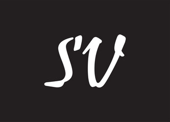 SV letter logo and initial logo design