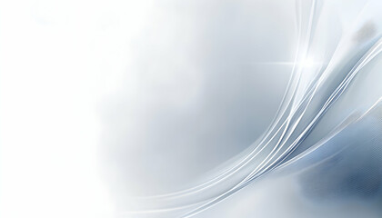 Elegant silver and white abstract background image, perfect for presentations, websites, or design projects.  Subtle curves and soft light create a sophisticated and modern feel.
