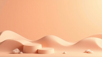 Abstract Peach-Colored Wave