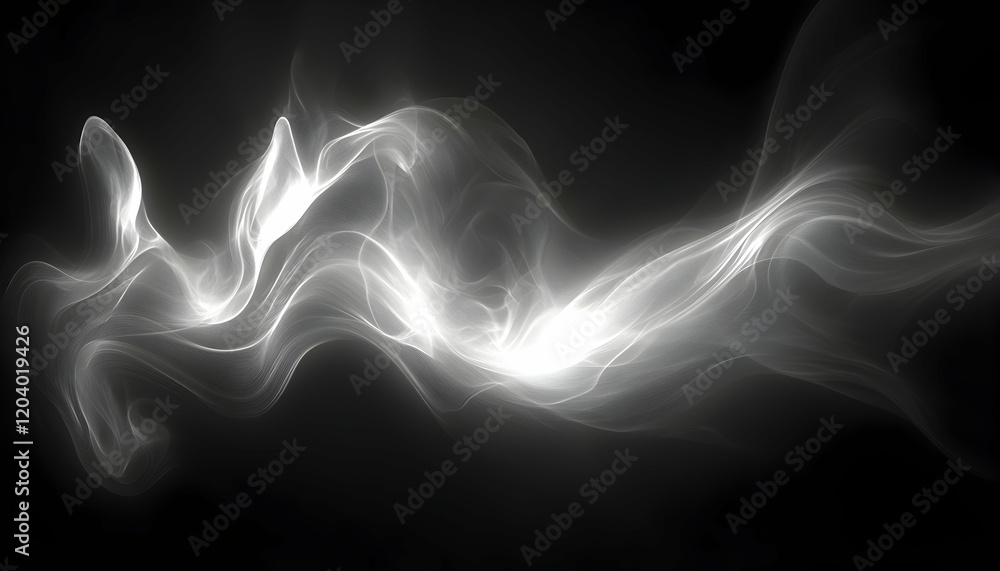 Aufkleber abstract grayscale image of flowing, ethereal light, perfect for backgrounds or design projects need