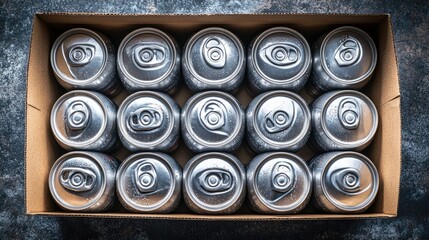 Aluminum Cans Packaged in Cardboard Box