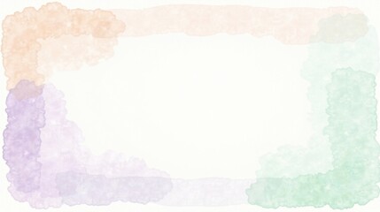 Fototapeta premium Pastel Watercolor Frame A Soft and Elegant Border for Design Projects