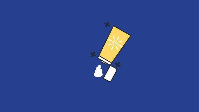 sunscreen icon simple video animation template, for your video, business, brand, and etc