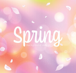 Spring background design. Beautiful background with petals