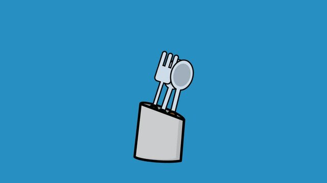 spoon holder simple video animation template, for your video, business, brand, and etc