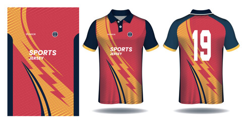 Soccer jersey sport shirt design template