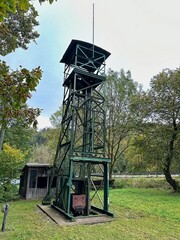 Old mine shaft with which the miners were transported to the mine and with which the iron ore came above the ground.