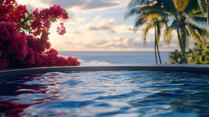 Serene Infinity Pool at a Tropical Spa Retreat