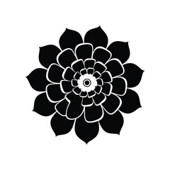 silhouette Black flower vector design