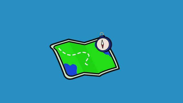 map with compass simple video animation template, suitable for your video, business, brand, and etc
