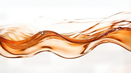 Brown Water Wave on White Background