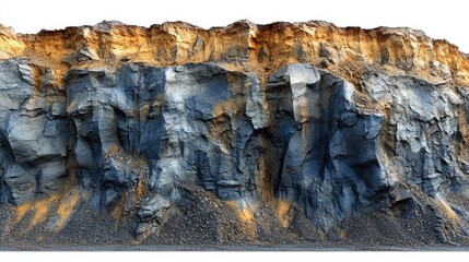 Dramatic Cliff Face Reveals Layers Of Rock And Stone