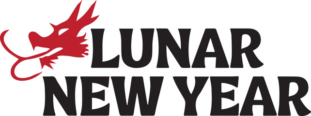 Lunar New Year poster vector illustration