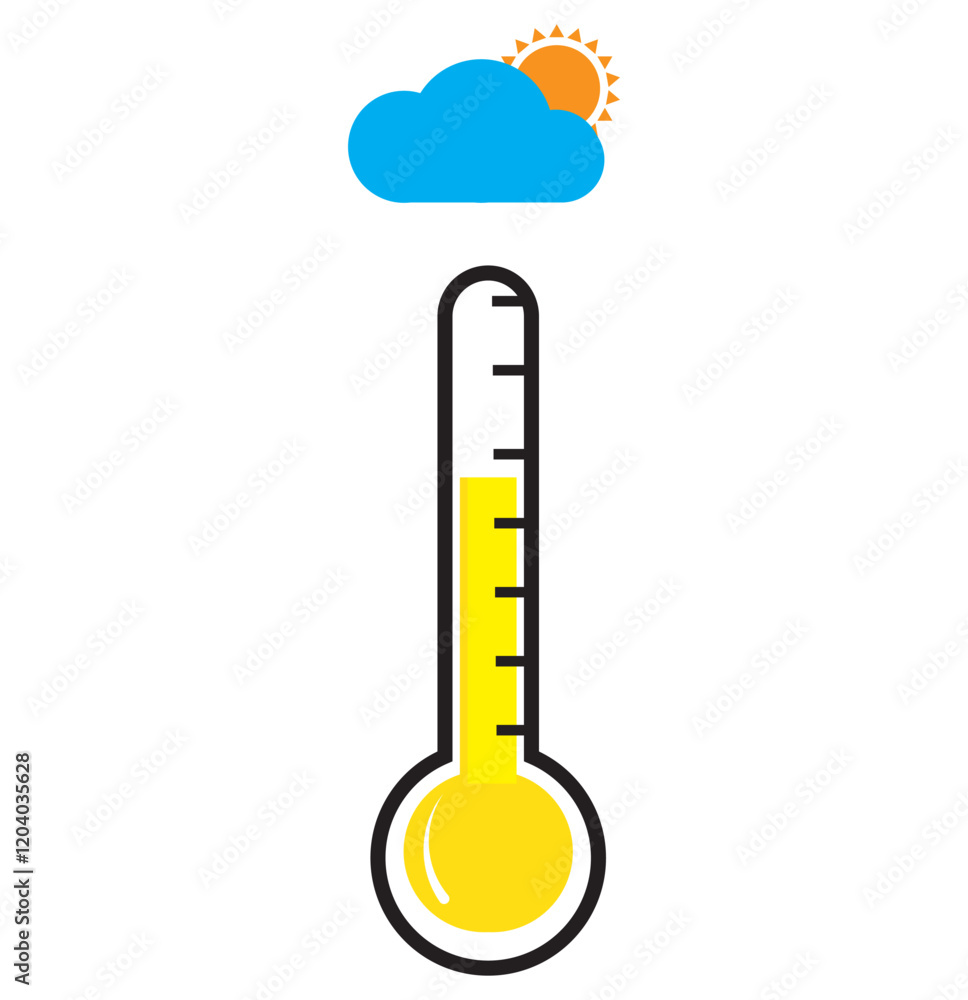 Wall mural thermometer icon. temperature icons vector set. temperature thermometer icon collection.