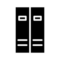 Black and white file folder icon. Concept of organization, storage, and archive.