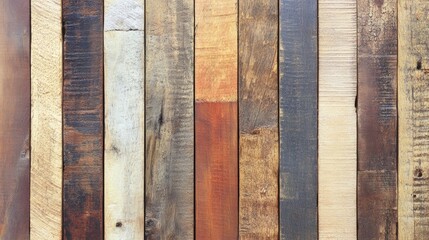 Rustic Wooden Planks Background with Various Textures and Colors