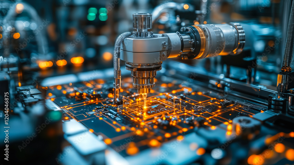 Poster advanced ai robotics enhancing industrial automation and precision manufacturing