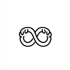 Fototapeta premium Infinity symbol, abstract design, simple graphic, possible use for branding or web design