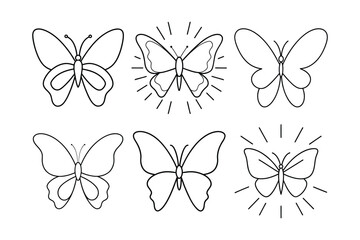 Set of Butterfly Vector icon design