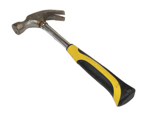 Isolated old hammer yellow and black tool with many dents and scratches
Isolated old hammer yellow and black tool with many dents and scratches
Isolated old hammer yellow and black tool with many dent