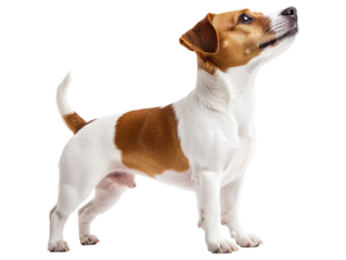 Jack Russell Terrier dog isolated on transparent background