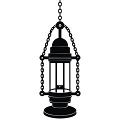 Obraz premium Hanging lights on a white background