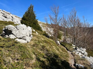 Premuzic hiking trail or Premuzic Trail - Velebit Nature Park, Croatia or Premuzic-Wanderweg or Premuzic's Trail (Pješački planinarski put Premužićeva staza - Park prirode Velebit, Hrvatska)
