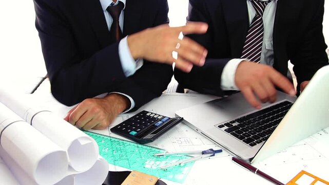 Businessmen working in office