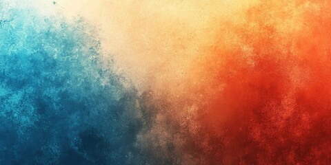 Obraz premium Abstract blue and orange watercolor texture.
