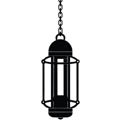 Hanging lights on a white background