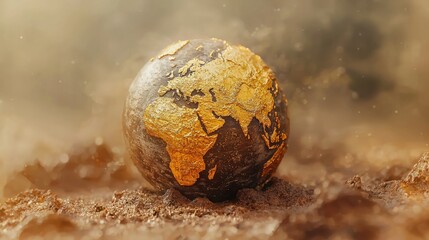 Exploring abstract globe art for travel advertising textures relaxing atmosphere detailed quality