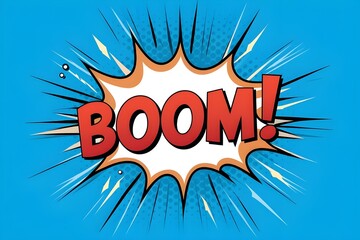 comic style explosion with boom text