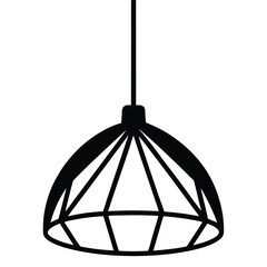 Hanging lights on a white background