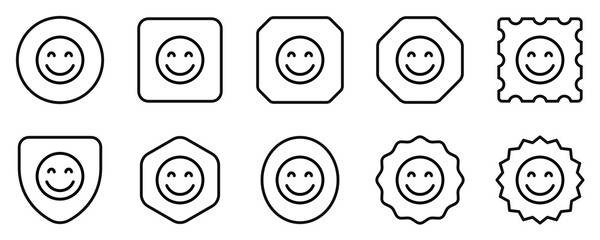 Editable friendly, smiling face vector icon. Part of a big icon set family. Perfect for web and app interfaces, presentations, infographics, etc