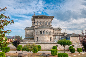 Obraz premium Church of Santa María de Lagostelle, Guitiriz, Galicia Spain
