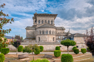 Fototapeta premium Church of Santa María de Lagostelle, Guitiriz, Galicia Spain