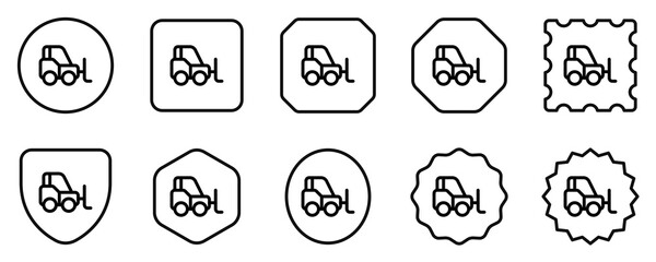 Editable forklift vector icon. Vehicles, transportation, travel. Part of a big icon set family. Perfect for web and app interfaces, presentations, infographics, etc