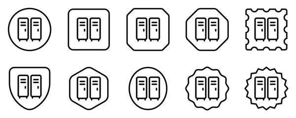 Editable locker, changing room vector icon. Part of a big icon set family. Perfect for web and app interfaces, presentations, infographics, etc